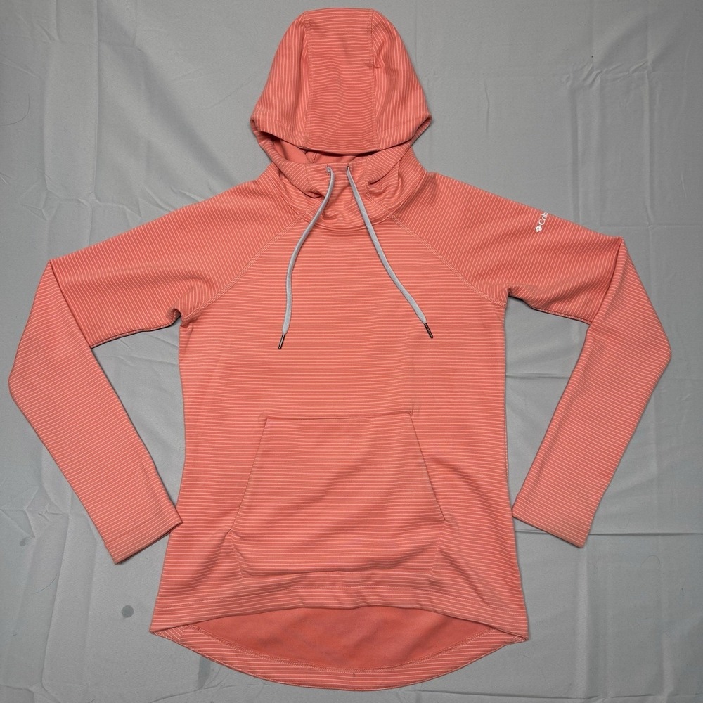 Columbia Omni-Wick Advanced Evaporation Women's Pink/Red Striped Hoodie‎ Size XS